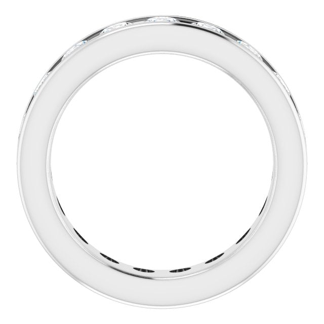 3.23 ct. Round Diamond Channel Set Eternity Band-VIRABYANI